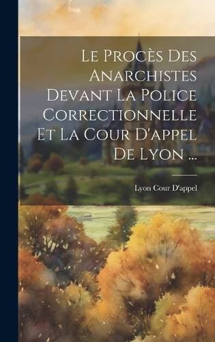 Procès Des Anarchistes Devant La Police Correctionnelle Et La Cour D'appel De Lyon ...
