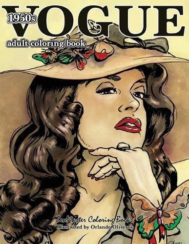 Vogue 1950s Adult Coloring Book - 50s Fashion Coloring Book for Adults