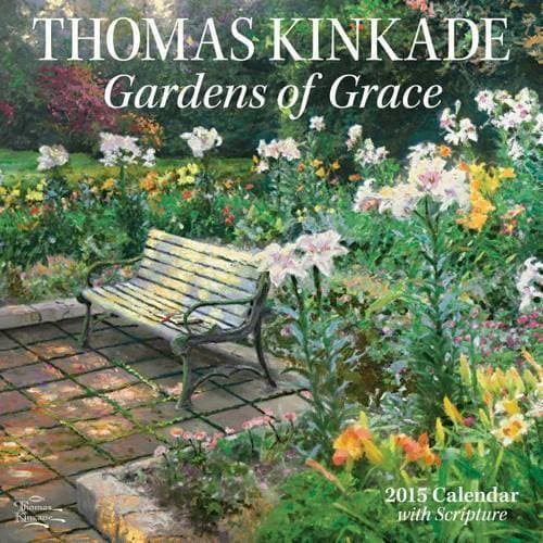Thomas Kinkade Gardens of Grace with Scripture 2015 Wall Calendar