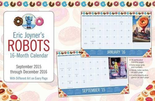 2016 Eric Joyner's Robots 16-Month Desk Pad