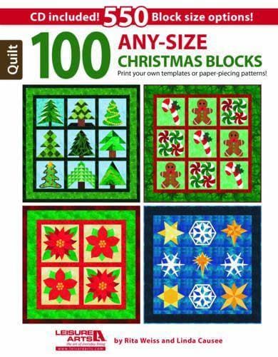 100 Any-Size Christmas Blocks - Print Your Own Templates or Paper-Piecing Patterns!