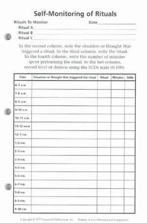 Mastery of Obsessive-compulsive Disorder: Monitoring Forms