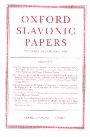 Oxford Slavonic Papers: v.30