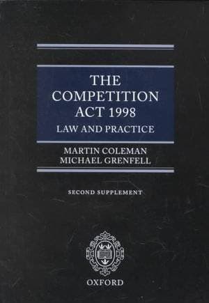 Competition Act, 1998: Second Supplement