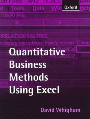 Quantitative Business Methods Using Excel