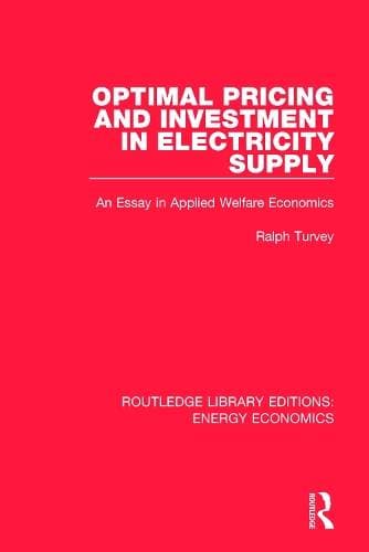 Optimal Pricing and Investment in Electricity Supply - An Esay in Applied Welfare Economics