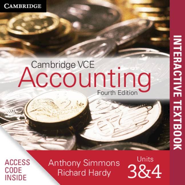 Cambridge VCE Accounting Units 3&4 Digital Card