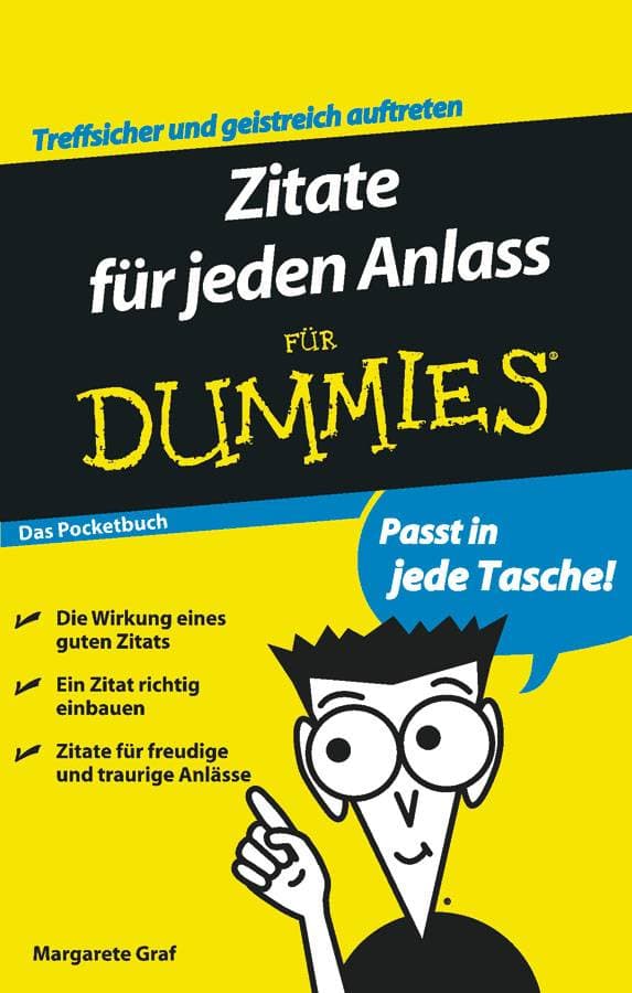 Zitate Fur Jeden Anlass Fur Dummies Das Pocketbuch