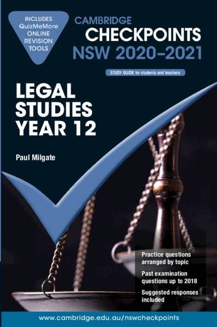 Cambridge Checkpoints NSW Legal Studies Year 12 2020–2021
