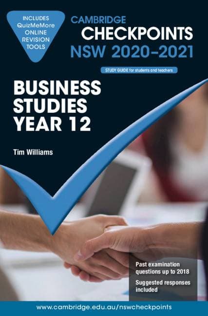 Cambridge Checkpoints NSW Business Studies Year 12 2020–2021
